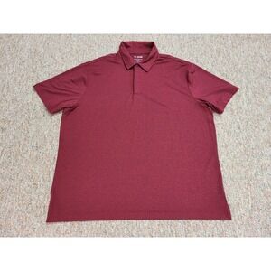 01.ALGO Performance Polo Mens 2XL Maroon Heathered Short Sleeve Golf Shirt